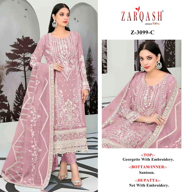 Z 3099 Zarqash Butterfly Net Embroidery Pakistani Suits Wholesale Suppliers In India
